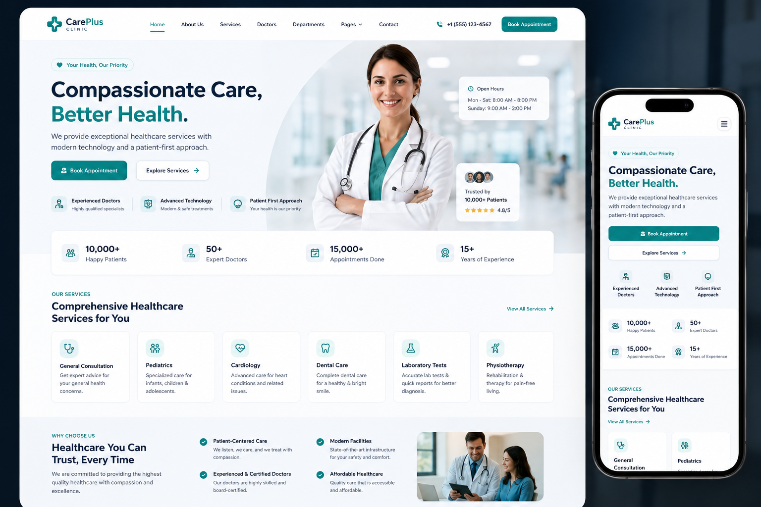 Healthcare clinic website case study